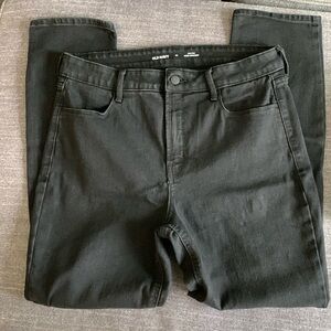 Old Navy Black High-Rise Wow Straight Jeans